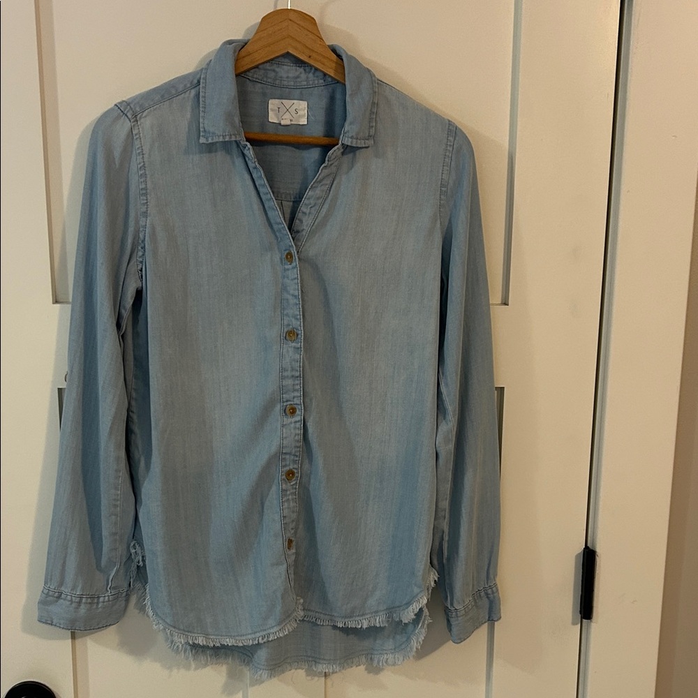 Casual Denim Button Down Shirt